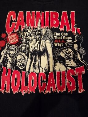 ☠️CANNIBAL HOLOCAUST - MOVIE SHIRT - VINTAGE - MENS SIZE L